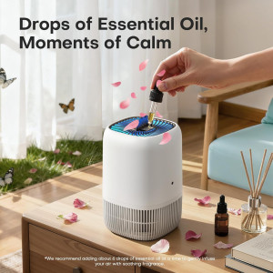 Air Purifier with H13 HEPA Filter for Home – 1076 Ft², Quiet & Compact