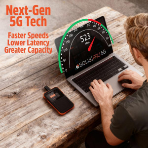 Solis Pro Mobile 5G Hotspot & Power Bank | Lifetime Data & Wi-Fi 6E
