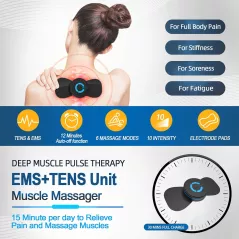 Mini Massager Rechargeable TENS pour Soulagement Musculaire