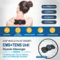 Mini Massager Rechargeable TENS Unit Stimulateur Musculaire EMS Soulagement Douleur Dos, Cou, Bras