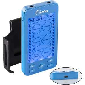 Tens Unit Plus 24 - Appareil de Massage Électronique Rechargeable Multi-Mode avec Accessoires (Bleu)