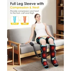 Appareil Massage Jambes Chauffant - Compression Air 3 Intensités