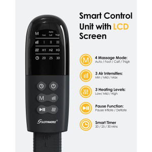 Leg Massager with Heat & Air Compression for Pain Relief & Circulation