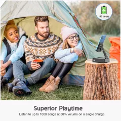 Support téléphone pliable TechGlow avec enceinte Bluetooth et power bank - Cadeaux high-tech pour tous