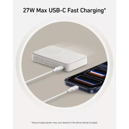 Anker MagGo Power Bank 10,000mAh Qi2 15W MagSafe Rapide avec Écran & Support Pliable pour iPhone 16/15/14/13