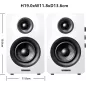 Enceintes Bibliothèque Actives Bluetooth 5.0 Sanyun SW208 3 60W DAC 24bit Son 3D Blanc (Paire)