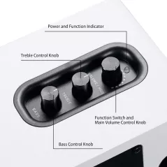 Sanyun SW208 Enceintes Bluetooth Actives 3 60W Blanc