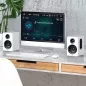 Enceintes Bibliothèque Actives Bluetooth 5.0 Sanyun SW208 3 60W DAC 24bit Son 3D Blanc (Paire)