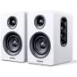 Enceintes Bibliothèque Actives Bluetooth 5.0 Sanyun SW208 3 60W DAC 24bit Son 3D Blanc (Paire)
