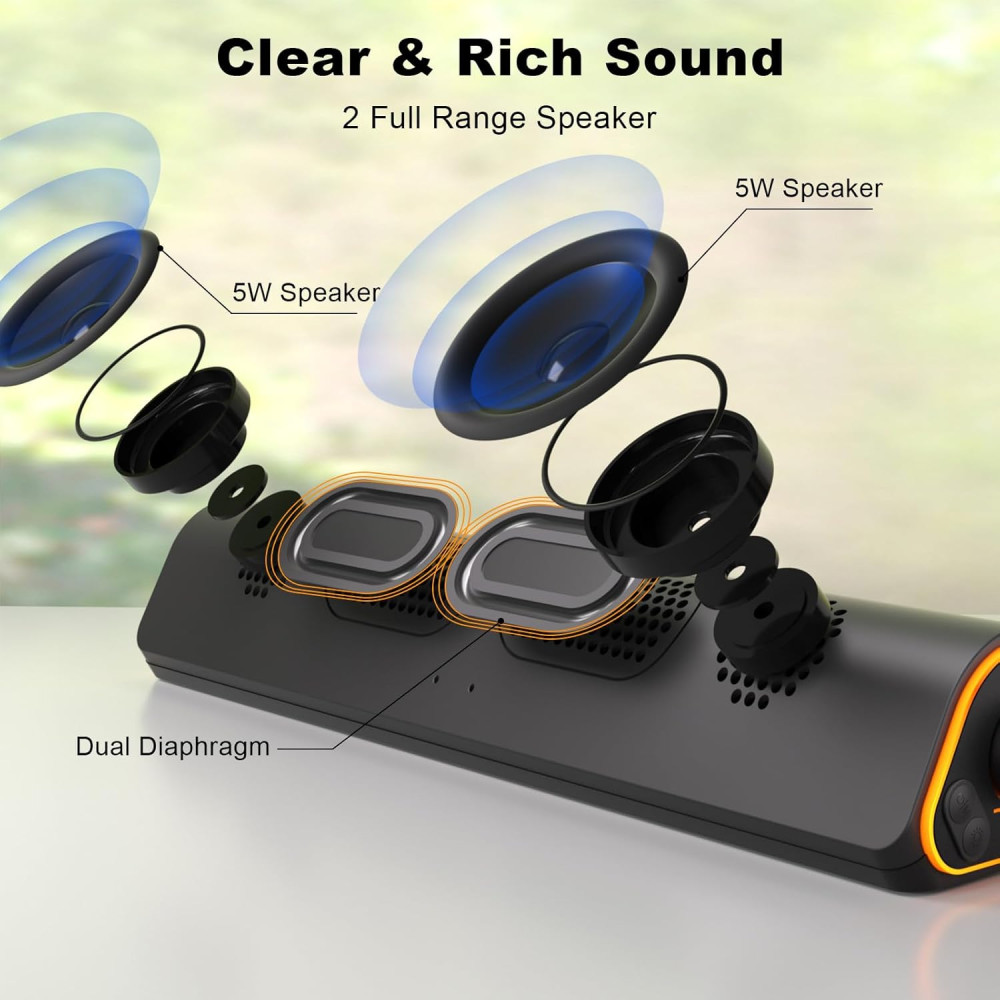 SOULION R50 Bluetooth PC Speakers with LED Lights & USB Power