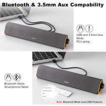 SOULION R50 Bluetooth PC Speakers with LED Lights & USB Power
