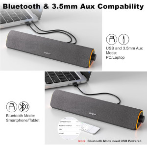 SOULION R50 Bluetooth PC Speakers with LED Lights & USB Power