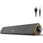 SOULION R50 Bluetooth Computer Soundbar with LED Lights, USB Powered, 3.5mm Wired PC Speakers for Desktop