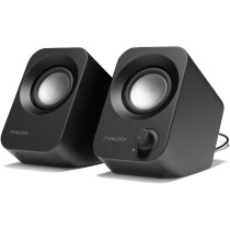 14W Stereo USB PC Speakers with 30° Tilt & Volume Control – Compact Black