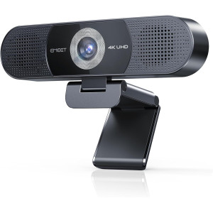 EMEET C980 PRO 4K Webcam with Mic, Speakers & Wide Angle for Calls