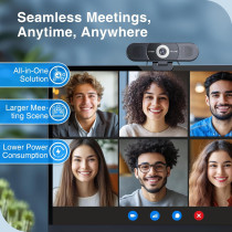 EMEET C980 PRO Webcam 4K, Micro 3D, Haut-Parleurs Intégrés