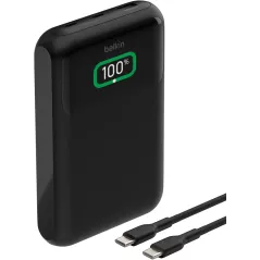 Belkin Power Bank 20000mAh 65W, Chargeur Portable 3 Ports USB-C & USB-A pour Laptop, iPhone, MacBook, iPad, Samsung - Noir