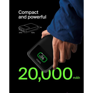 Belkin 20000mAh Portable Charger 65W USB-C & USB-A Fast Power Bank