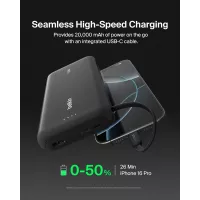 Chargeur Portable Belkin 20000mAh 30W avec Câble Intégré