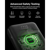 Belkin Power Bank 20000mAh 30W avec câble intégré, charge rapide USB-C, compatible iPhone 17 & Galaxy S25 noir