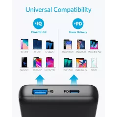 Power Bank Anker 20000mAh PD 18W pour iPhone & Samsung