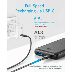 Power Bank Anker 20000mAh PD 18W pour iPhone & Samsung