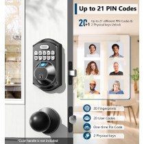 TEEHO TE002 Fingerprint Door Lock - Smart Keyless Entry Deadbolt