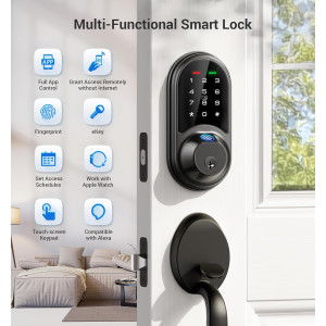Veise RZ07 Smart Fingerprint Lock | 7-in-1 Keyless Entry & App Control