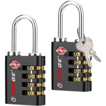 Cadenas TSA Double Ouverture - Clé & Code, Acier Inox (2)