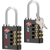 Cadenas TSA Double Ouverture - Clé & Code, Acier Inox (2)