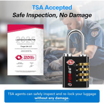 Cadenas TSA Double Ouverture - Clé & Code, Acier Inox (2)