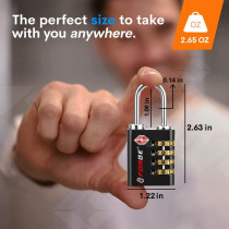 Cadenas TSA Double Ouverture - Clé & Code, Acier Inox (2)