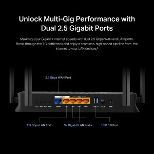 TP-Link Archer BE230 Wi-Fi 7 Router | Dual-Band, 4-Stream, 2.5G+3G Ports