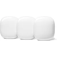 Google Nest WiFi Pro 6E - Système Wi-Fi Maillé Maison - Pack 3 - Couverture Totale - Vitesse Rapide - Snow