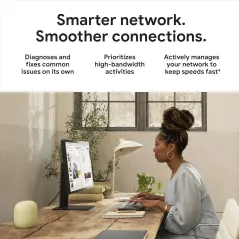 Google Nest WiFi Pro 6E - Kit 3 Routeurs Mesh Blanc Neige