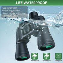 20x50 Waterproof Binoculars for Adults – Compact, High Powered, Low Light Vision