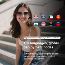 Smart AI Translation Glasses with GPT | 169+ Languages, Bluetooth & Noise Reduction
