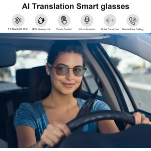 Lunettes Traductrices IA GPT - 169+ Langues, Bluetooth