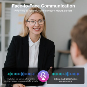 Smart AI Translation Glasses with GPT | 169+ Languages, Bluetooth & Noise Reduction