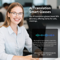 Lunettes Traduction IA 160+ Langues, Appels Audio/Video