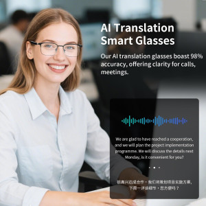 Lunettes Traduction IA 160+ Langues, Appels Audio/Video