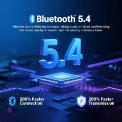 Lunettes Bluetooth Intelligentes avec Traduction AI - 164 Langues