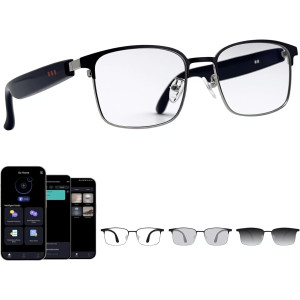 Smart Bluetooth Glasses with AI Translator, Photochromic Lenses & Speaker