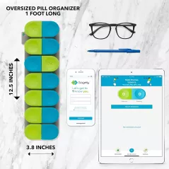 Organisateur Pilules Hebdo Sagely Smart XL avec Rappel App