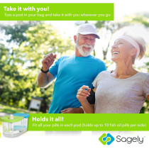 Sagely Smart XL Weekly Pill Organizer with App & 7 Day Travel Boxes