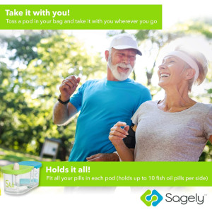 Sagely Smart XL Weekly Pill Organizer with App & 7 Day Travel Boxes