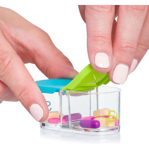 Sagely Smart XL Weekly Pill Organizer with App & 7 Day Travel Boxes