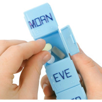 Apex 7-Day Weekly Pill Organizer - 4 Times Daily, Easy-Open Design
