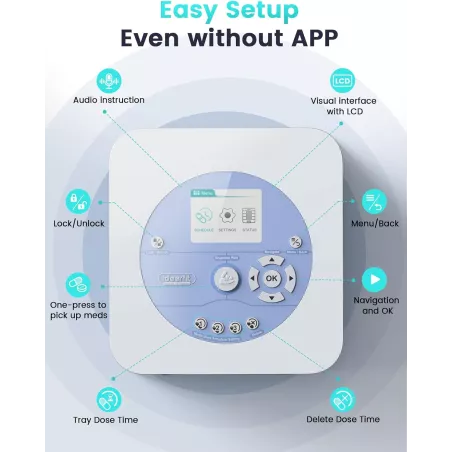 Distributeur de Pilules Automatique 42 Jours - Sécurisé & Connecté