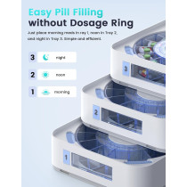 42-Day Automatic Pill Dispenser with App, LCD, Alerts – Safe & Secure